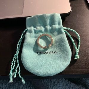 Silver T Tiffany & Co Ring, Size 9
